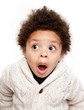 Dropped jaw open eyes shocked child