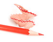 red pencil isolated on a white background