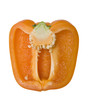 Orange Bell Pepper Isolated on White with Clipping Path