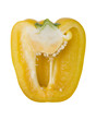Yellow Bell Pepper Isolated on White with Clipping Path