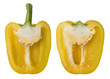 Yellow Bell Pepper Isolated on White with Clipping Path