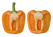 Orange Bell Pepper Isolated on White with Clipping Path