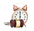 Gavel and old clock