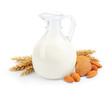 Almond milk with almond