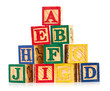 wooden cube alphabet