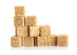 Brown cane sugar cubes