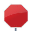 blank stop sign