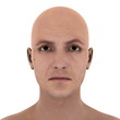 男性の顔アップ