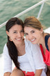 Female friends on a yacht