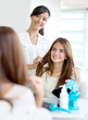 Photo: Woman at the hairdresser Woman at the hairdresser