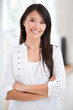 Confident woman smiling