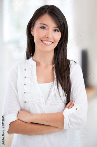Photo: Confident woman smiling Confident woman smiling