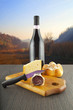 Sausage, cheese and wine
