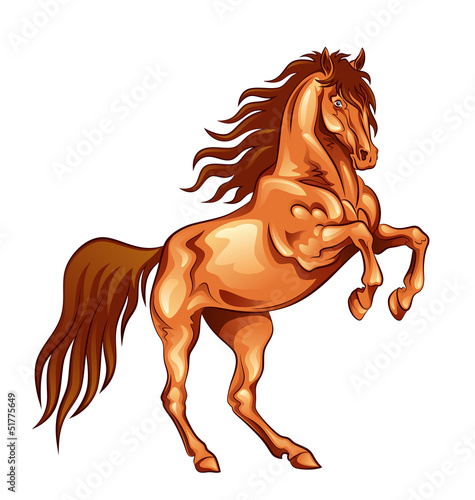 Vector: Fiery horse Fiery horse