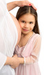 Younge Girl with Pregnant Mother