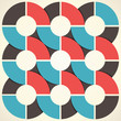 retro round design pattern background