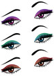 Colorful cartoon eyes