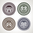 Polynesian tattoo styled masks