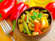 Fresh vegetable stew in the bowl