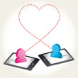 Social networks concept love icon. EPS 8 vector illustration
