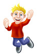 Happy man jumping