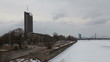 Riga city river winter view 1080P
