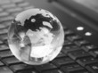 Globe on keyboard