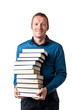 man with books