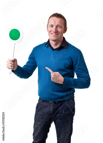 Photo: man with signal man with signal