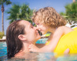 Child in swimming pool