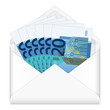 Vector: envelope and twenty euro banknotes envelope and twenty euro banknotes