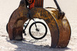 Capturing of Excavator   and bicycle