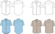 Vector illustration of men's business shirts