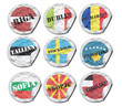 national flags paper tags