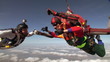 Skydiving video. Tandem. Slow motion.