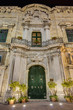 The Castellania building facade in Valletta, Malta