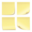 Yellow paper note sticker
