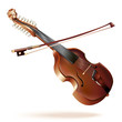 Classical viola d'amore, isolated on white background
