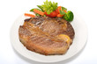 Grilled beef steak with vegetables