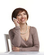 mature woman talking on a mobile phone