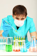 Assayer during research on room background