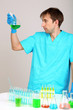 Assayer during research on room background