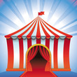 Vector circus tent - bright icon
