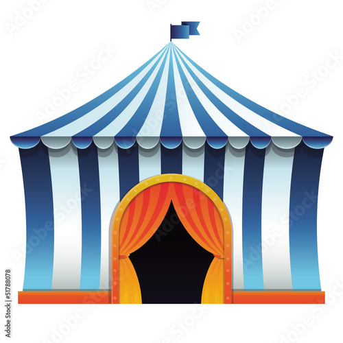 Vector: Vector circus tent - bright icon Vector circus tent - bright icon