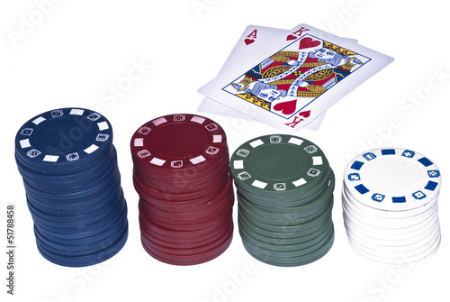 Photo: texas holdem cards and chips texas holdem cards and chips
