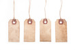 Assortment of vintage tags and labels.