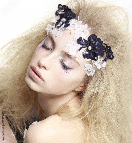 Photo: Stage. Theatrical Emotions. Dramatic Actress in Theater Stage. Theatrical Emotions. Dramatic Actress in Theater