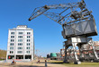 grue devant la médiathèque de Strasbourg