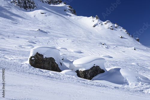 Photo: snow on stones, Arabba snow on stones, Arabba