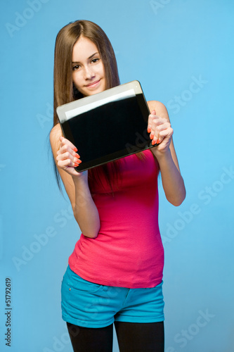 Photo: Colorful emoticon girl. Colorful emoticon girl.